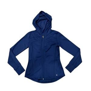 Buffbunny Women's Breathable Full Zip Hoodie Dark Blue Size M